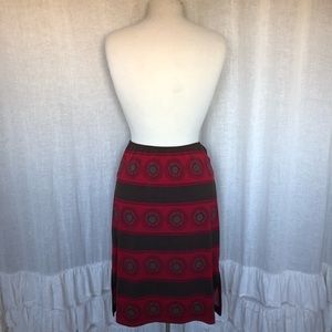 BCBGMaxAzria Print Midi Skirt